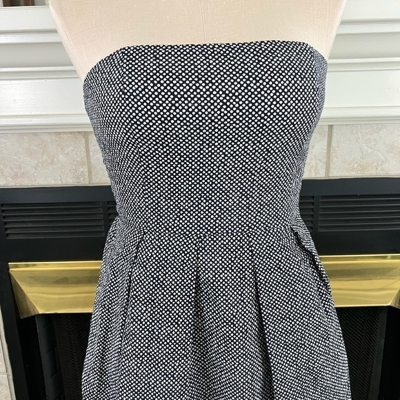 J.Crew Fit and Flare Strapless Mini Dress with Tight Spots Pattern - Picture 3 of 12